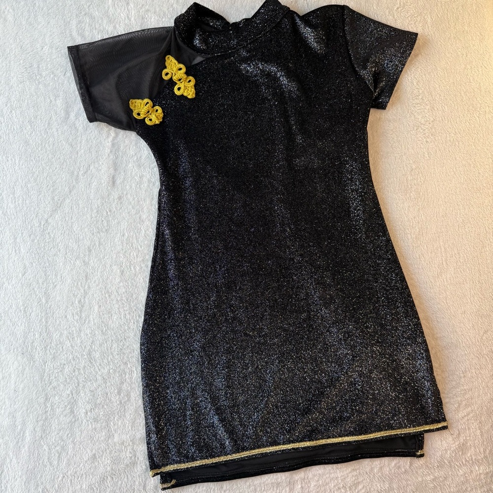 Black and Gold Dance Dress - Picture 12 of 13